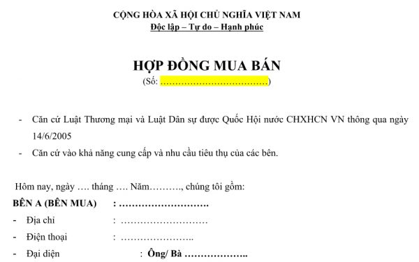 Hợp đồng may đồng phục công ty