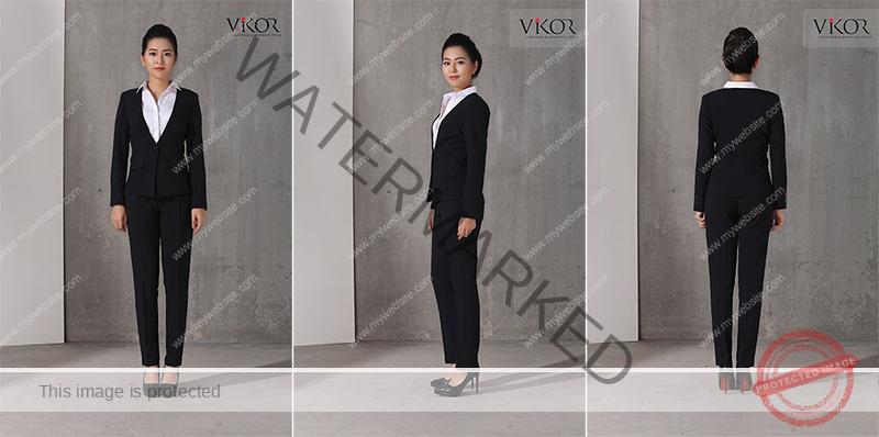 Áo vest đồng phục nữ kết hợp cùng sơ mi và quần tây