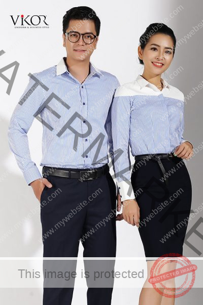 Đồng phục công ty mẫu 007 nam nữ đẹp