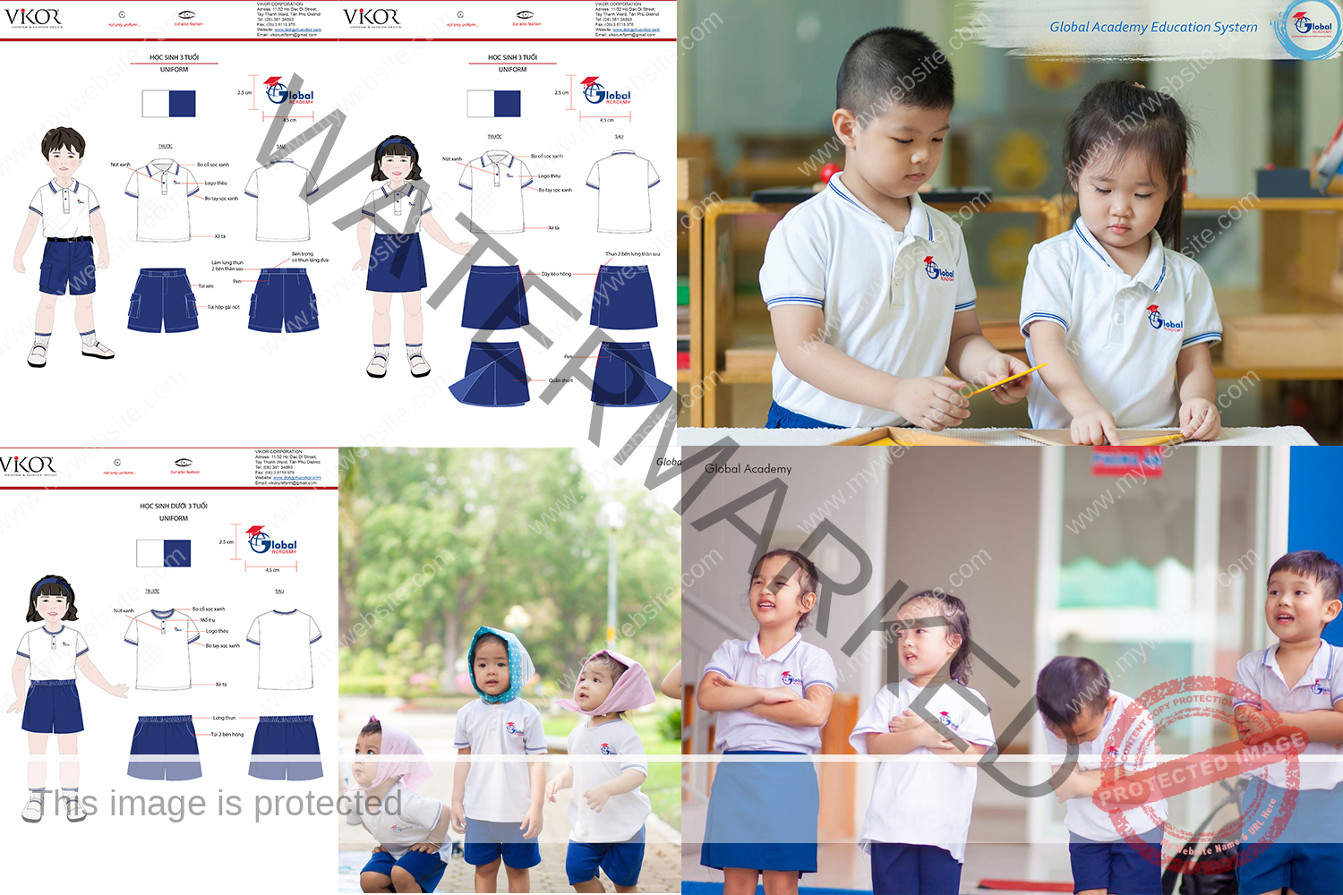 Đồng phục trường mầm non Global Academy