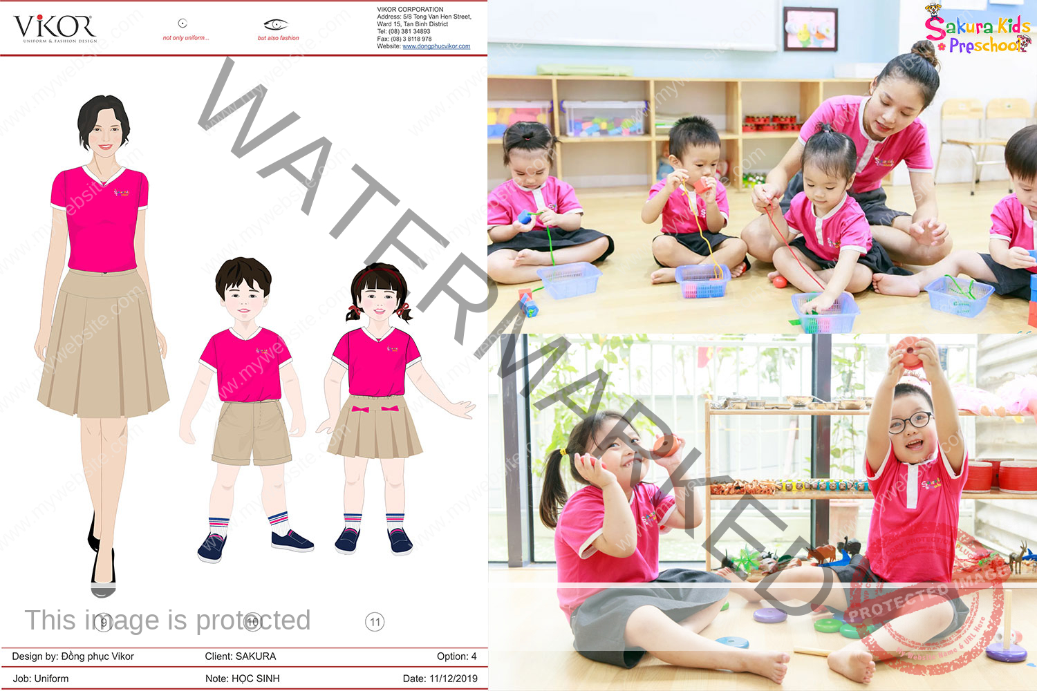 Đồng phục trường mầm non Sakura Kid Preschool