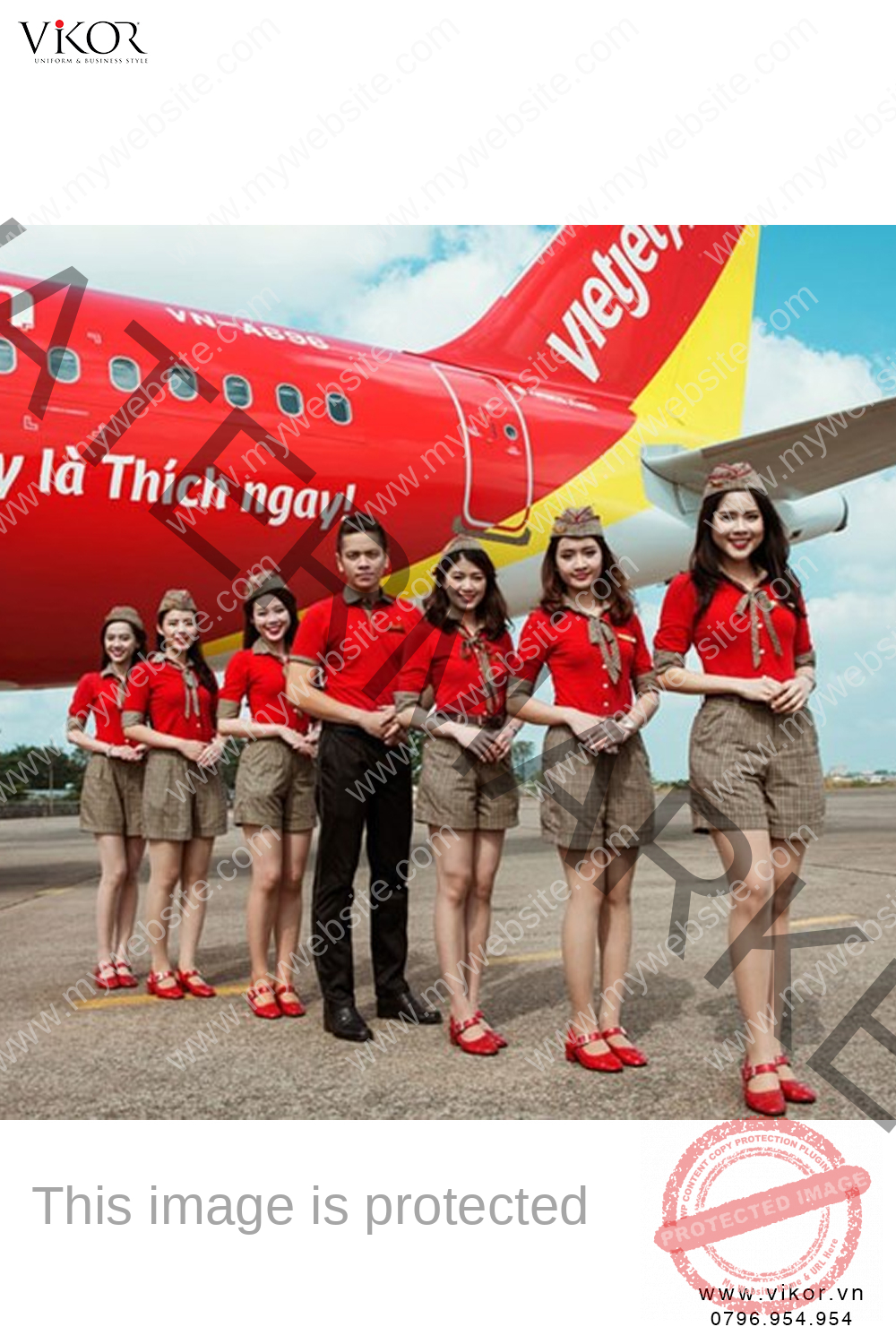 Đồng phục hàng không Vietjet Air nổi bật và khác biệt.