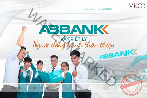 Logo ngân hàng ABBank có đường nét vuông vắn, thiết kế mạnh mẽ
